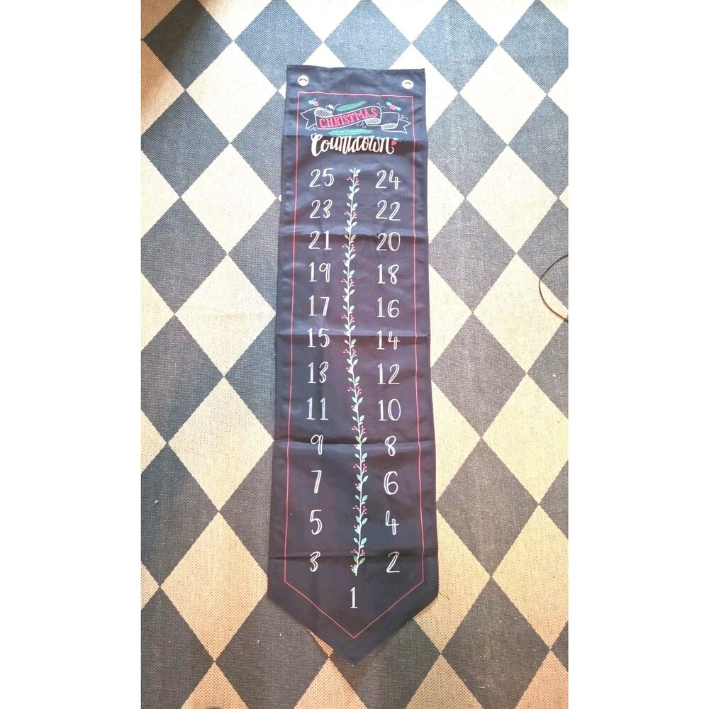 Reusable Hanging Advent Calendar With Decorative 6" Jumbo Clothespin Farmhouse